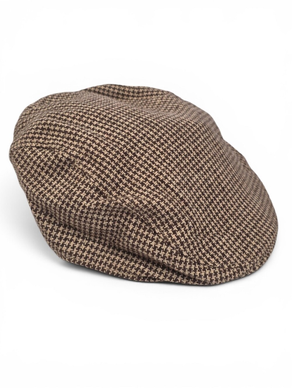 Jasper Conran Heritage Newsboy Flat Cap Hat Brown Houndstooth 6-12M Preppy UK
